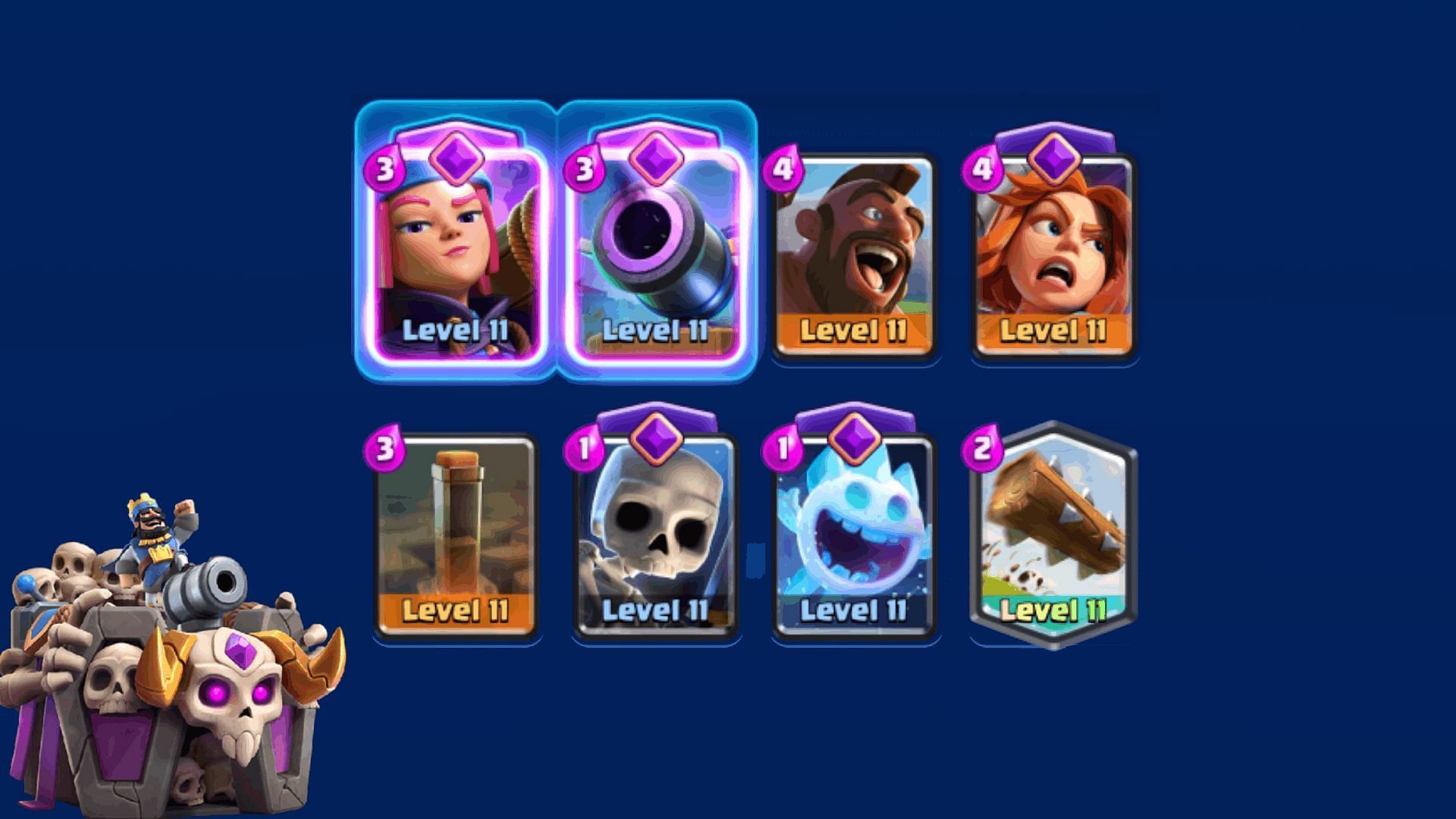 Many Clash Royale Disturbed Graves event decks run the Hog Rider (Image via Supercell)